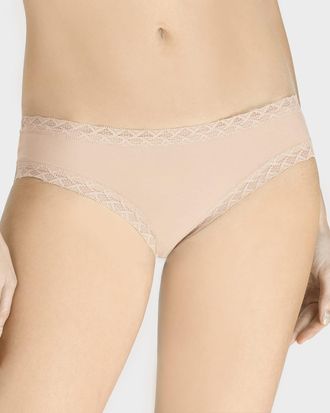 Natori Bliss Lace-Trim Bikini Briefs