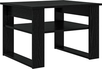 vidaXL Mesa De Caf&eacute; Roble Negro 64 X 54 X 44 Cm Madera De Ingenier&iacute;a Vidaxl
