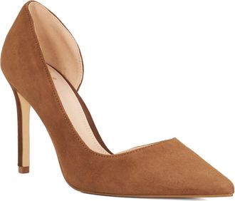 Dune London Ladies CHICAGOS High Heel Courts Size UK 5 Stiletto Heel Suede Heeled Sandals Brown