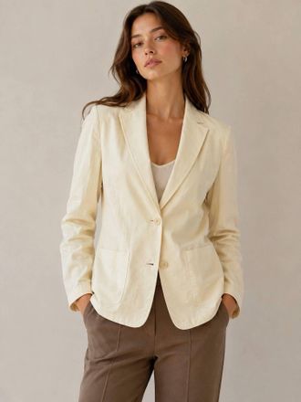Theory Relaxed Blazer In Light Linen