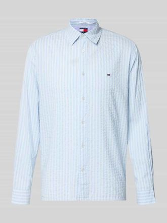 Tommy Jeans Relaxed Fit Freizeithemd aus Baumwoll-Modal-Mix in Hellblau, Gr&ouml;&szlig;e XXL