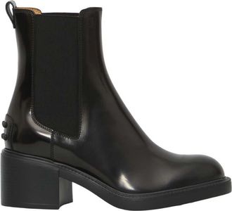 Tod's Black Leather Ankle Boots