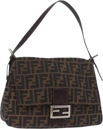 Fendi Pre-owned Zucca Canvas Shoulder Bag - Dames - Vintage Schoudertas - Bruin - ONE Size - Vintage