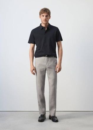 Mango Polo slim-fit misto cotone piqu&eacute; navy - Uomo - XXL - MANGO MAN