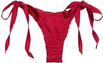 PacSun Aquamarine Merrow Side Tie Bikini Bottoms in Red at Nordstrom, Size X-Small