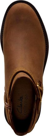 Clarks Maye Strap Ankle Boot Dark Tan 26168079 Womens