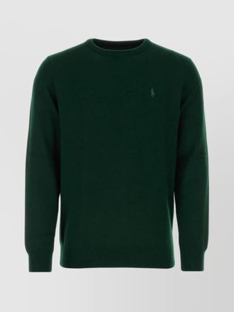 Polo Ralph Lauren green wool ribbed crewneck sweater