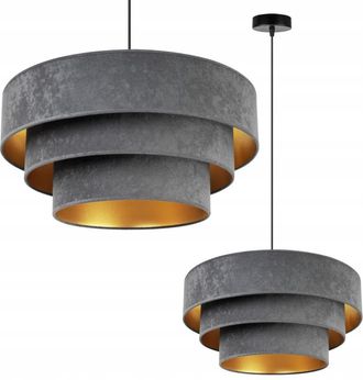 OEM L&aacute;mpara Colgante De Techo L&aacute;mpara De Techo Pantalla De Terciopelo Dorado