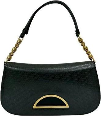 Dior Pre-owned Shoulder Bags, female, Black, Size: ONE SIZE Pre-owned Vintage Leather Shoulder Bag