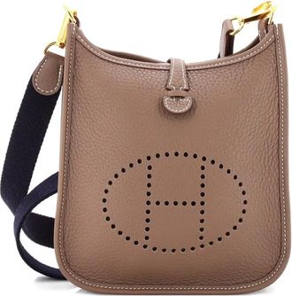 Herm&egrave;s Borsa a tracolla Evelyne Bag Gen III Clemence TPM - Grigio