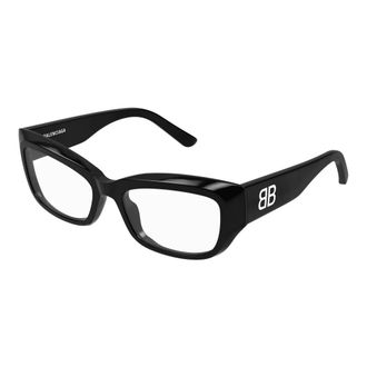 Balenciaga Glasses, unisex, Black, Size: 55 MM Black Pale Gold Eyewear Frames