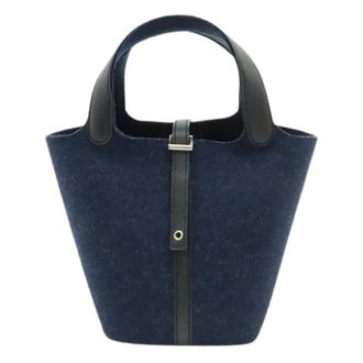 Herm&egrave;s Pre-owned Picotin Lock PM Felt Swift Handbag - - Pre-owned - Donna - Blu - ONE SIZE