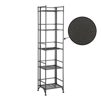 Convenience Concepts Xtra Storage 5 Tier Folding Metal Shelf, Gray
