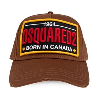 Dsquared2 Pet - Heren - Petten - Bruin - ONE Size - Katoen - Accessoires