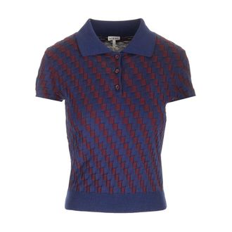 Loewe Stretch Cotton Polo Shirt - female - Loewe - Polo Shirts - Multicolor - M - Tops