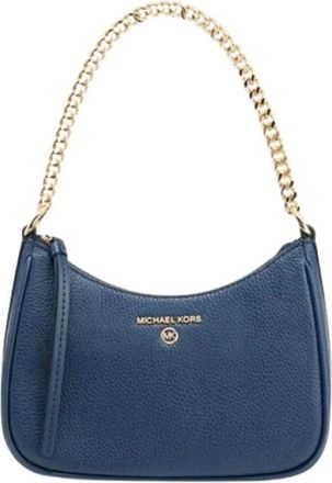 Michael Kors Jet Set Charm Small Pebbled Leather Pochette - Dames - Mini tas - Blauw - ONE Size - Leer - Tassen
