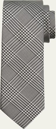 Tom Ford Mens Prince of Wales Linen Tie