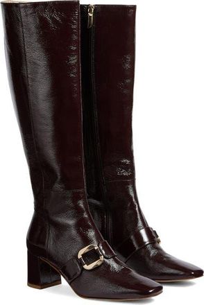 L.k. Bennett Gigi Oloid Block Heel Knee High Boot in Burgundy at Nordstrom, Size 10Us