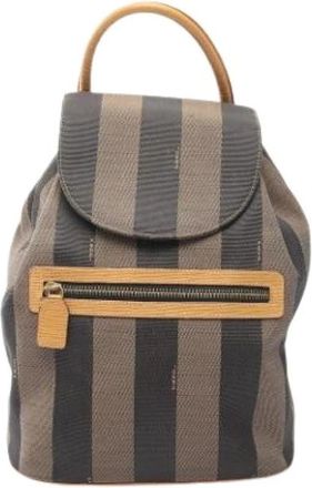 Fendi Pre-owned Vintage Rugzak - Dames - Vintage Rugzakken - Bruin - ONE Size - Leer - Vintage