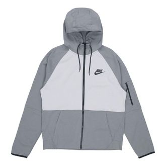 Nike Mens Nike Tech-Pack Zipper Drawstring Hood Casual Jacket Gray DD5285-077
