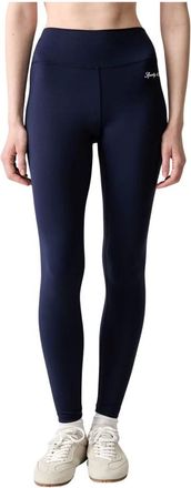 Sporty & Rich Signature Logo Legging - Trousers - Mujer - Azul - L