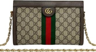 Gucci Pre-owned Cross Body Bags, female, Beige, Size: ONE SIZE Pre-owned Ophidia Crossbody Bag