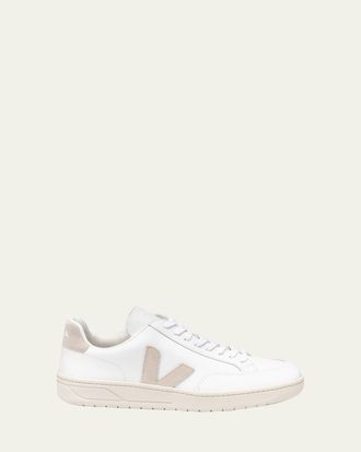 Veja V-12 Mixed Leather Court Sneakers