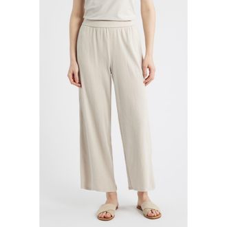 Eileen Fisher Jersey Ankle Wide Leg Pants in Parus at Nordstrom, Size Xx-Small
