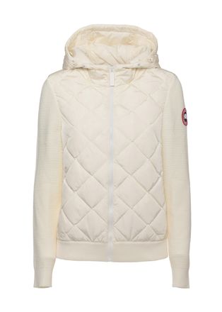 Canada Goose Wool-Blend Jacket With Quilted Down Front And Hoodie