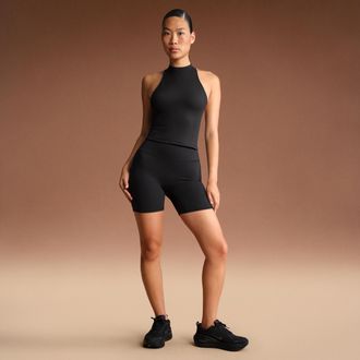Nike Womens SKIMS Matte High-Waisted 5 Biker Shorts in Black | BOBKS7022W-OBD