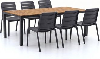 Forza Furniture Forza Narni/Fidenza 220cm dining tuinset 7-delig stapelbaar