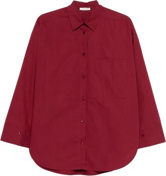By Malene Birger Overhemd met borstzak - Rood