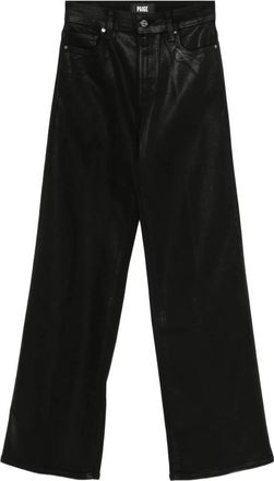 Paige Anessa 31 Wide Leg Jeans - Dames - Regular Fit Jeans - Zwart - W29 - Katoen - Jeans