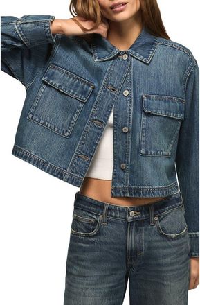Lucky Brand Utility Denim Jacket in Glamorous Wash at Nordstrom, Size X-Large
