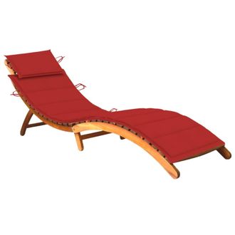 vidaXL Tumbona De Jard&iacute;n Con Coj&iacute;n Madera Maciza De Acacia Vidaxl