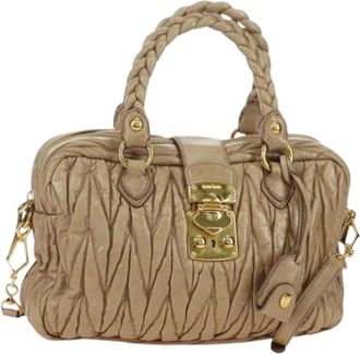 Miu Miu Pre-owned Handbags, female, Beige, Size: ONE SIZE Pre-owned Hand Bag