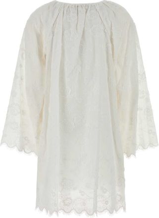 Michael Kors Womens Lace Cotton Dress White