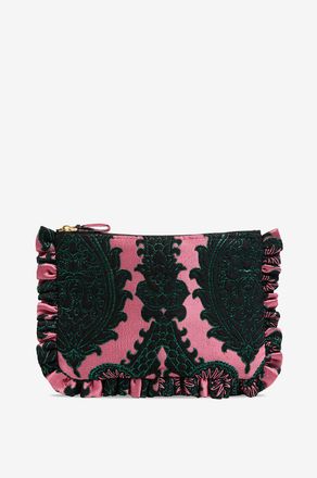 La DoubleJ Flache Clutch aus Lurex-Jacquard Oltrarno Hand Pochette