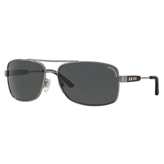 Burberry Aviator Full Rim Sunglasses - Silver