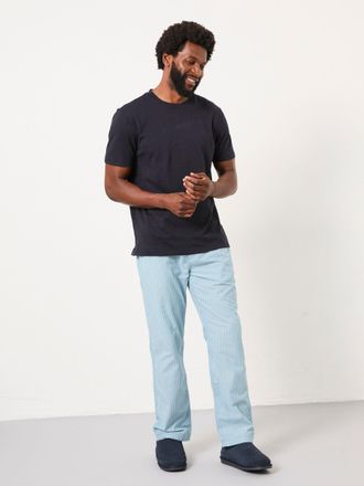 Fat Face FatFace Seil Light Blue Stripe Trouser Pyjama Set