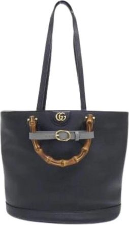 Gucci Pre-owned Vintage Tote Bag - Dames - Vintage Shopper - Zwart - ONE Size - Leer - Vintage