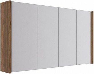 Saniclass Holz Atelier Spiegelkast - 140x63x16cm - inclusief zijpanelen - Walnut pure