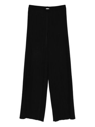 Forte_Forte plissé crepe trousers - women - Polyester/Cupro - III - Black