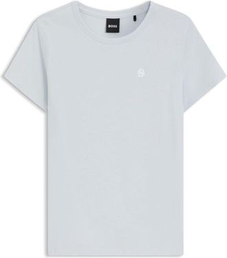BOSS Logo-artwork slim-fit T-shirt in cotton jersey