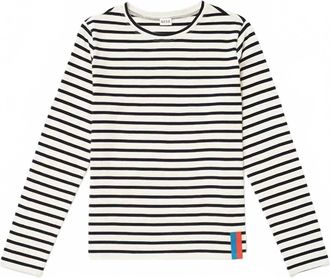 Kule Womens The Classic Top In Cream/navy