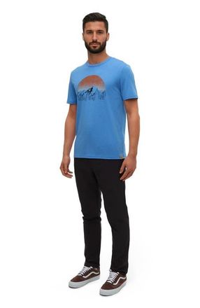 tentree Vintage Sunset T-Shirt in Blue Lagoon Heather/duskyellow at Nordstrom, Size Xx-Large