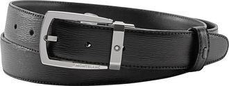 Montblanc Black Leather Belt- Black116706, Brand Size 47