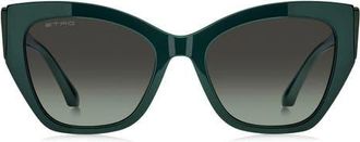 Etro 0143/S 55mm Gradient Cat Eye Sunglasses in Green/grey Green at Nordstrom