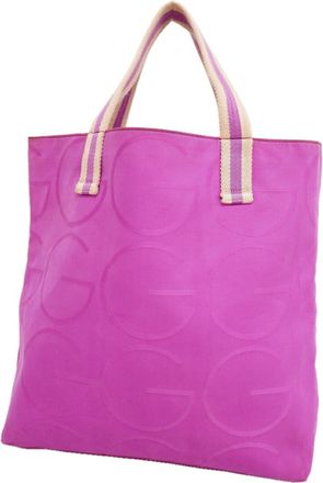 Gucci Pink Canvas Tote Bag (Pre-Owned)