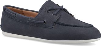 Sperry Top-Sider Slim Boat Shoe Leather Womens Navy Shoes - Size UK 4
